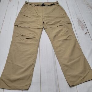 Ll bean no fly zone tan convertible pants zip off articulated insect repellant